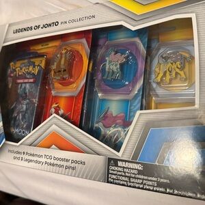“SOLD” Pokemon Legends of Johto Pin Set - Blue, Purple, Yellow, Orange